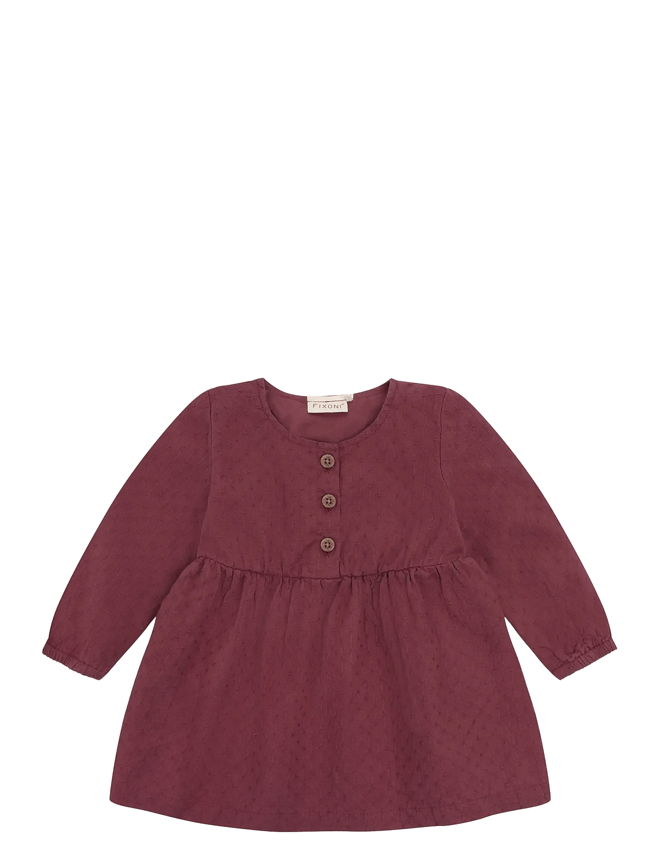 Fixoni Dress Ls Woven - Burgundy - 92