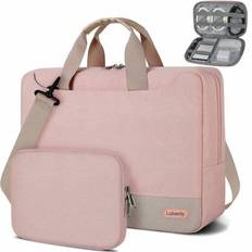 Laptop Bag With Cable Organize For Men Women 15.6 Inch Waterproof Business Briefcase Shoulder Bag College 15.6/17.3 Inch Laptop Carrier Back To School - Multicolor - 17.3 Inches,15.6inch,Pink 17.3 Inches