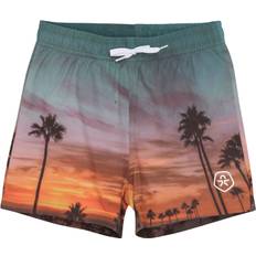 Color Kids Swim Shorts, Photo AOP Stl. 104 pojkar - Badbyxor Från Magasin - Orange Pop (104)