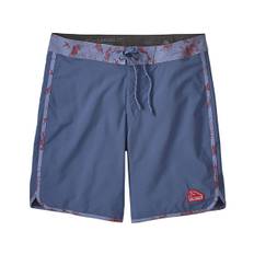 Hydropeak Scallop Boardshorts - Flying Fish Patch: Current Blue - Herr