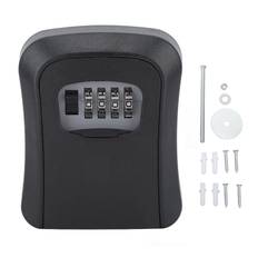 Key Lock Box ABS and Alloy Waterproof 5 Key Capacity Key Safe Lock Box with Sliding Guard for