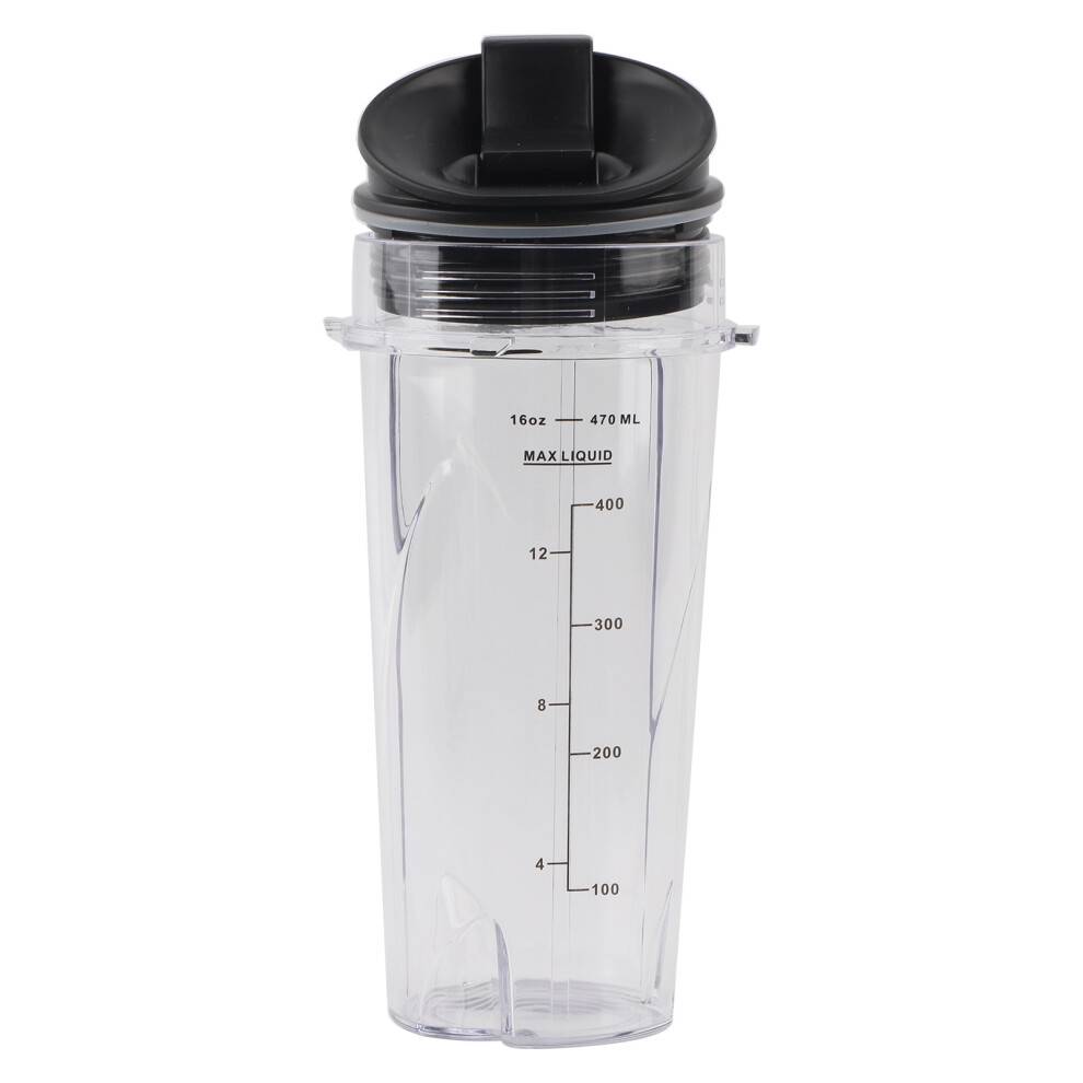 Enkeltportionsbægre til Ninja Blender, udskiftningskopper, opvaskemaskinesikker, 16oz beholder med klaplåg og sikker forsegling, nem at rengøre,