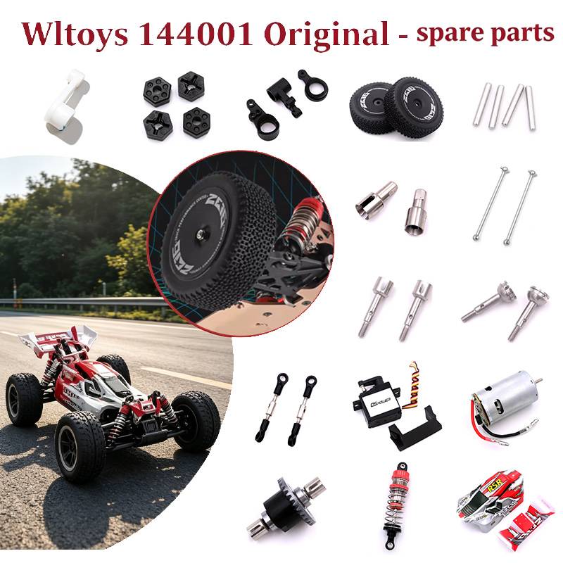 Wltoys 144001 144002 144010 124016 124017 124018 124019 RC Car Spare Parts 7Pcs Front Rear Tie Rod Linkage Servo Link Rod Set