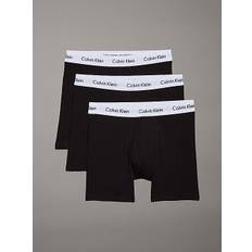 3 Pack Boxer Briefs - Cotton Stretch - Calvin Klein - Black - Men - M - Black - M