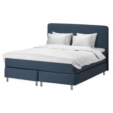 IKEA - DUNVIK kontinentalseng, Valevåg fast/medium/Norrsele GUNNARED blå, 180x200 cm