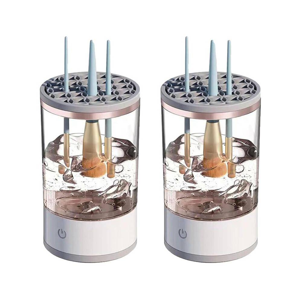2X Cosmetic Brush Cleaner, Makeup Brush Cleaner, Electric Automatic Makeup Brush Cleaner