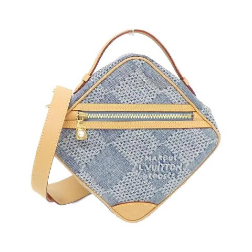 Louis Vuitton Vintage Pre-owned Damier Denim 3D Chess Messenger Bag - Vintage - Dame - Blå - ONE SIZE - Denim