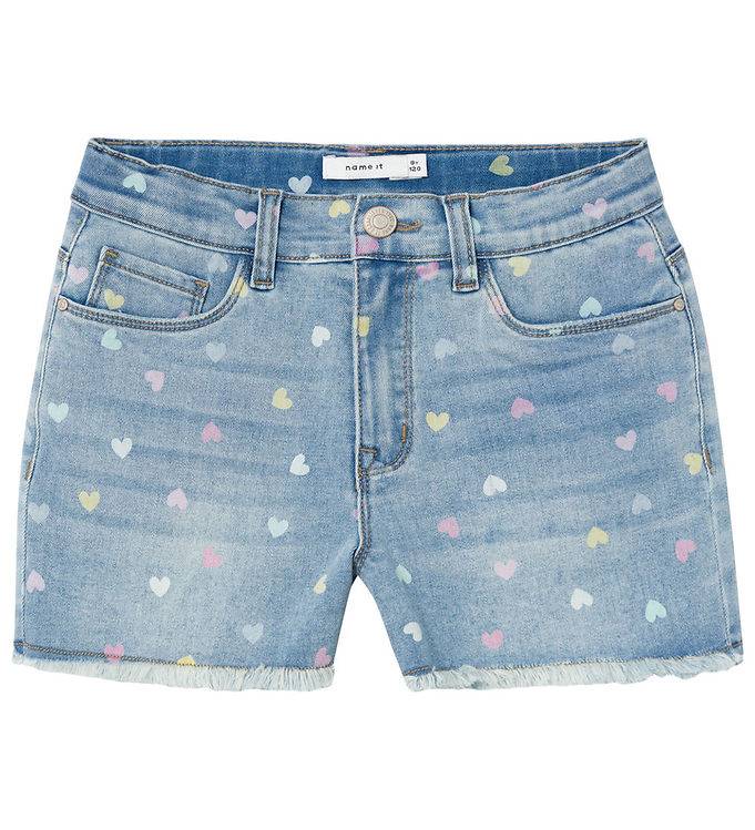 Name It Shorts - NkfRose - Medium Blue Denim - Name It - 11 år (146) - Shorts