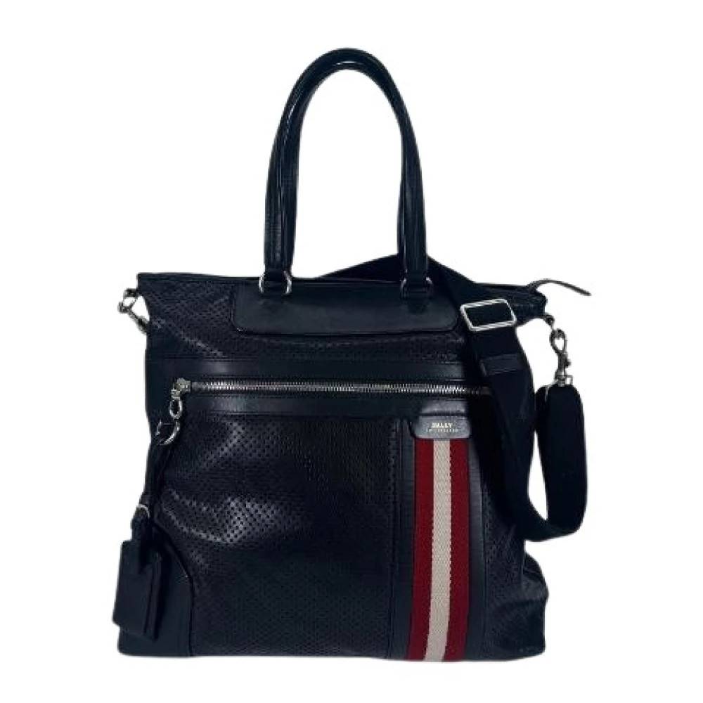Bally Pre-owned Pre-owned Othamar-Lg Læder Tote Bag - Vintage - Herre - Sort - ONE SIZE - Læder