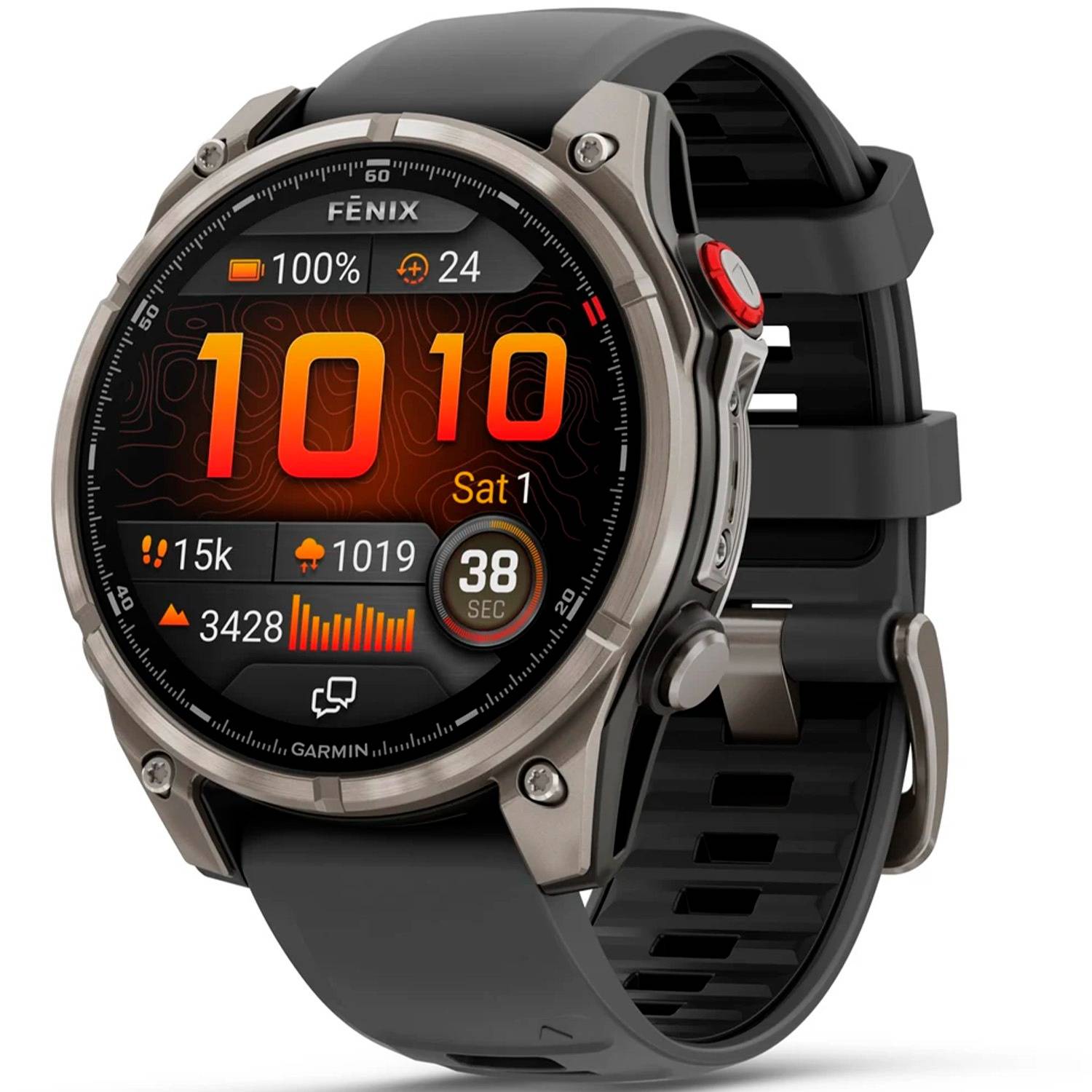 Garmin Fenix 8 Pro 47MM AMOLED Sapphire 010-03198-11 - Quartz med laddare - 47 mm - Smartklocka - Herr - Safirglas - Svart (22 mm)