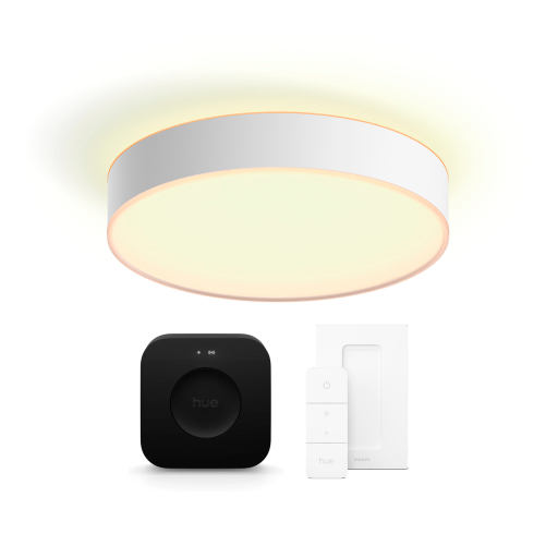 Philips Hue Enrave plafond, hvid, Ø38 cm, startsæt