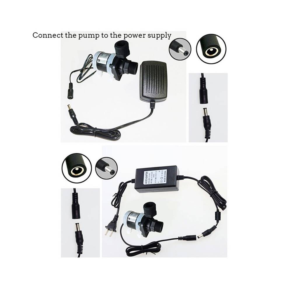 12V Multifunctional Brushless Water Pump Pump Booster Pump Warm Air Water Cooled Circulation Pump 1/2" DN15