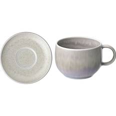 Villeroy & Boch Perlemor Sand Espressokop Med Underkop - Espressokopper Porcelæn Beige - 372097-372098