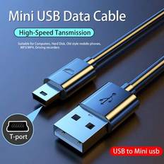 USB 2.0 Mini USB-kabel till USB Snabb dataladdarkabel Micro USB för MP3 MP4-spelare Bil DVR GPS Digitalkamera Hårddisk Hårddisk PS3-kontrollsladd Gamm - Svart (1.5M,1m,2m,0.5m)