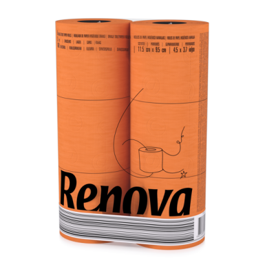Orange Toalettpapper, 6-pack