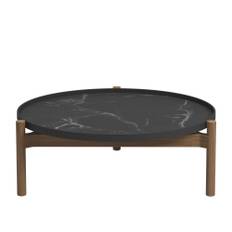 Gloster - Sepal Coffee Table - Meteor/Nero - Soffbord utomhus - Mark Gabbertas - Träfärgad,Svart - Metall/Trä