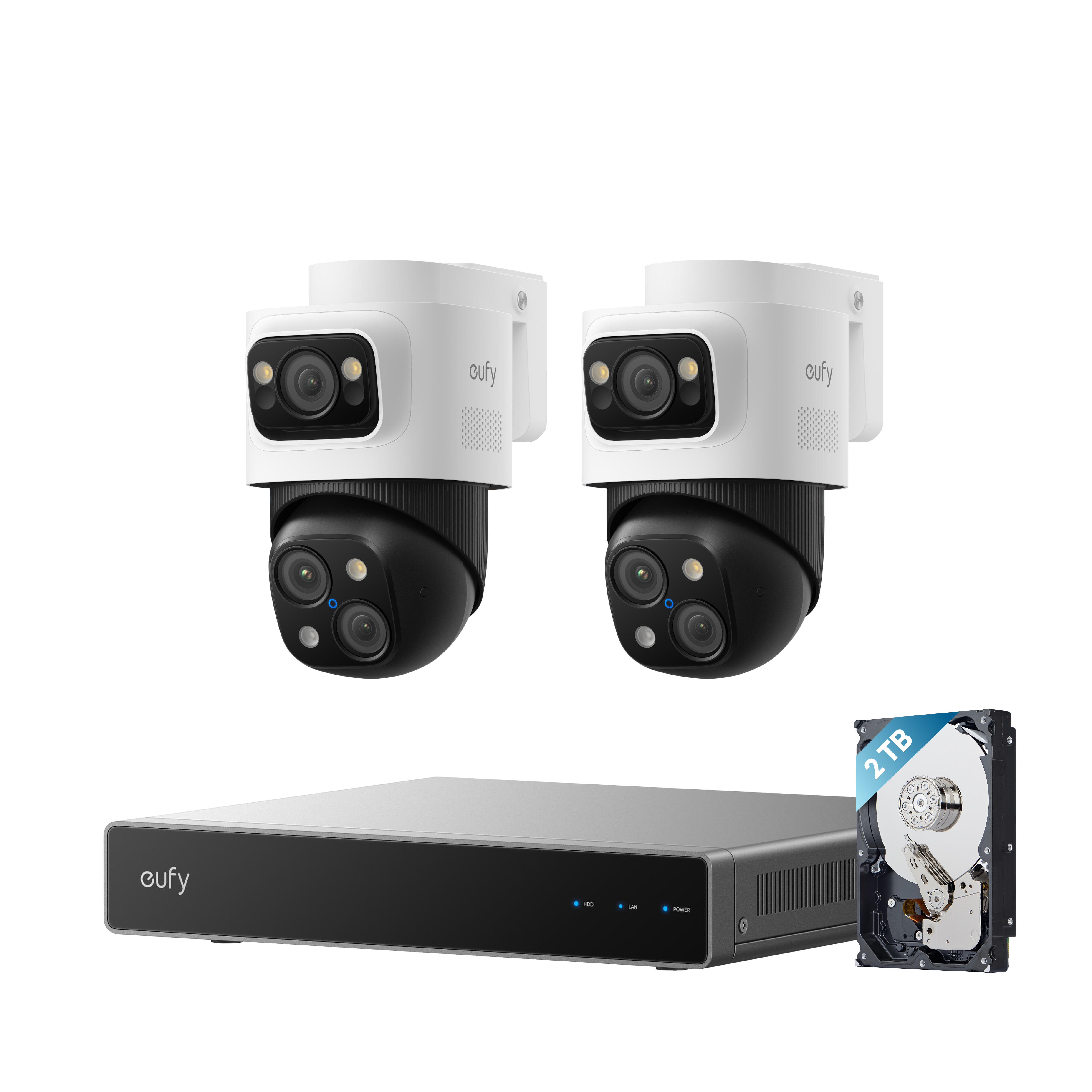 eufy NVR CCTV Security System S4 (2× PoE Cam S4)
