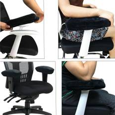 Memory Foam Chair Armrest Office Chair Arm Cushion with Removable Cover for Elbows and Forearms marinblå färg