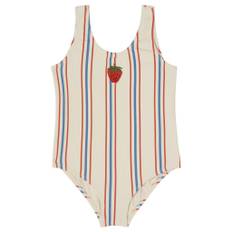 Kuling Milos UV Baddräkt Blue/red Stripe 122/128 cm  Vit  122/128 cm  kvinna