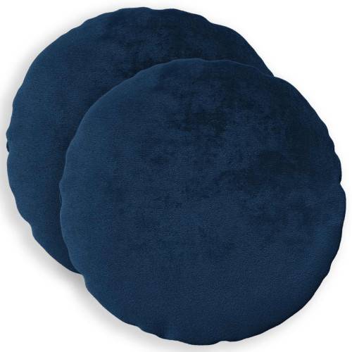 Kuddöverdrag 2 st HEERLEN Mörkblå Ø 40 cm Flanell