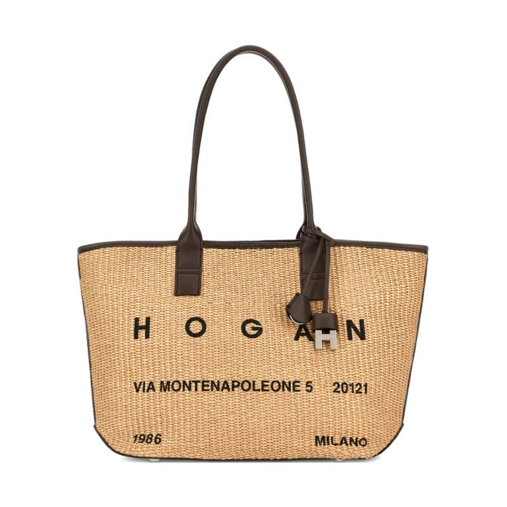 Hogan Address Shopping Bag - Tasker - Dame - Beige - ONE SIZE - Læder