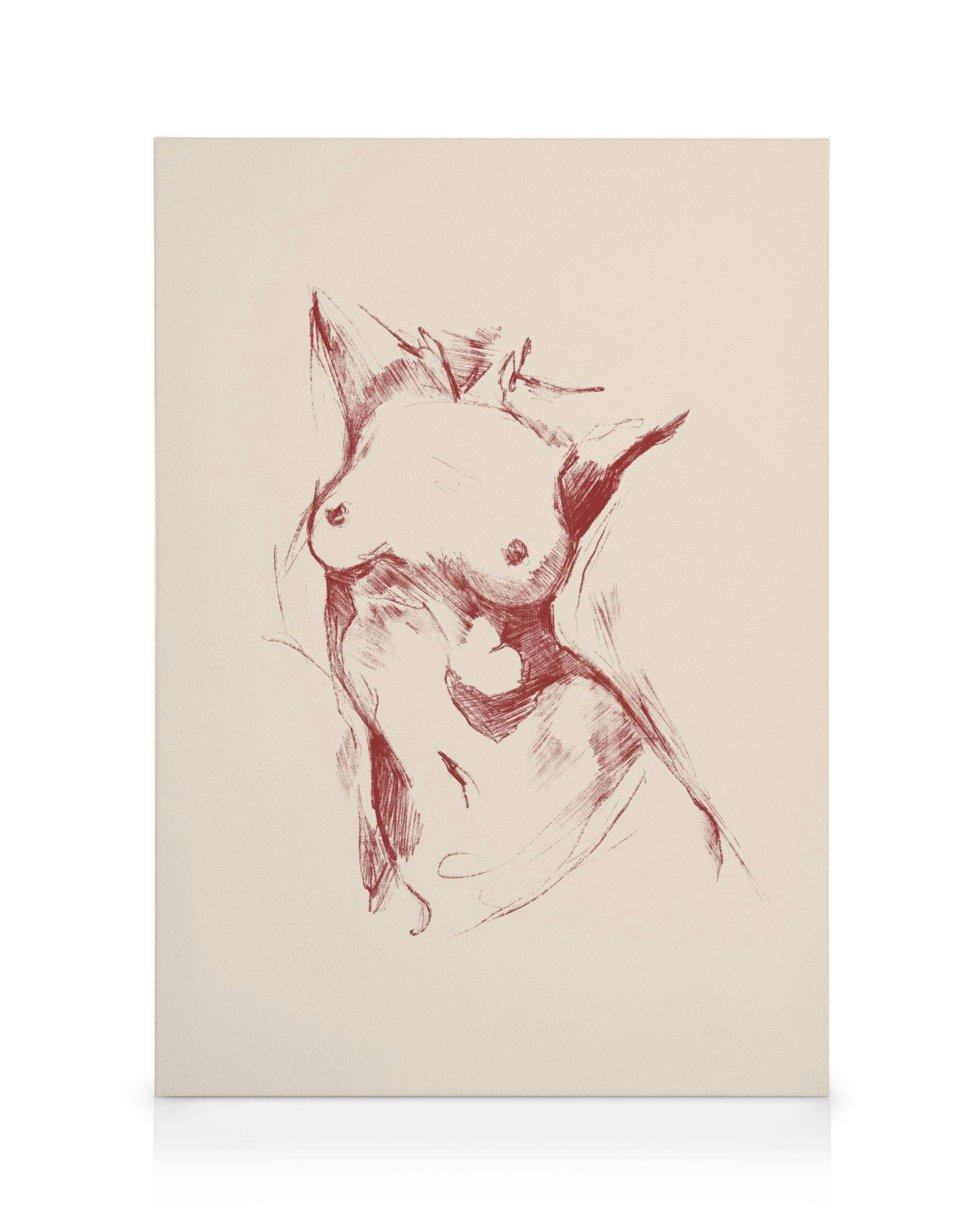Canvastavlor Body Sketch Canvastavla (50x70 cm)