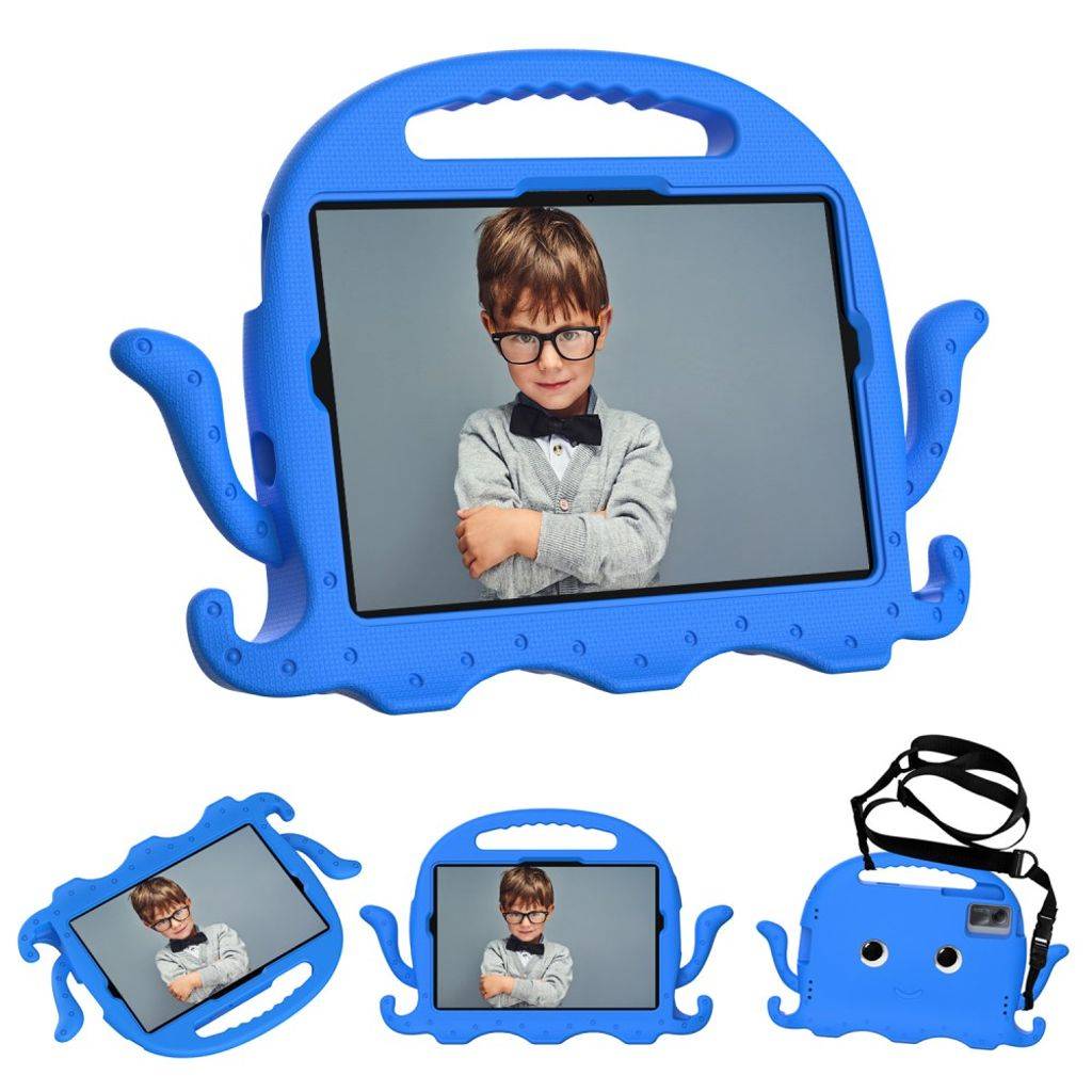 Samsung Galaxy Tab S8/S9/S9 FE/S10 FE osv. Cover med stativ Octopus - Blå