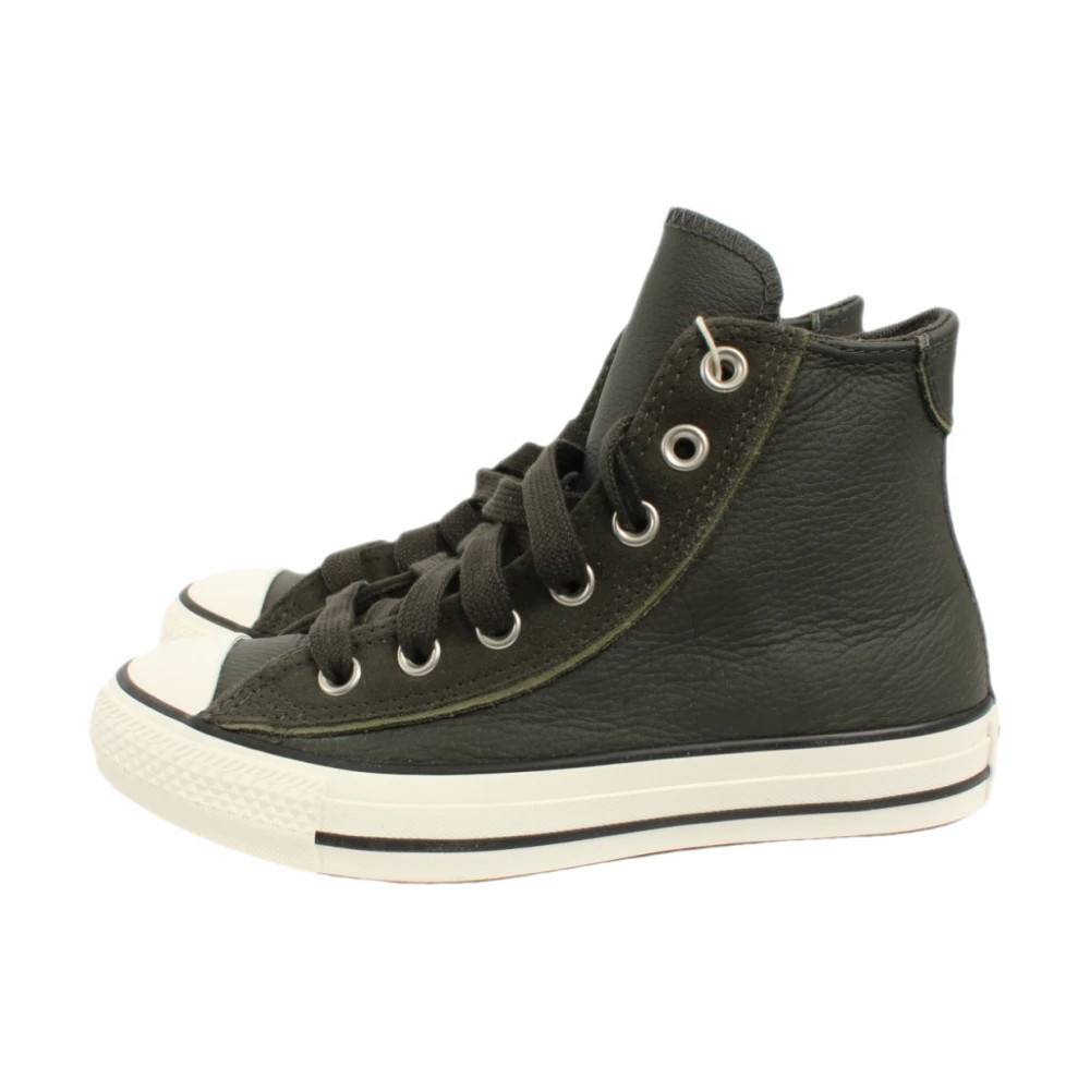 Converse Chuck Taylor All Star Læder & Ruskind (Bred Pasform) - Sko - Dame - Grøn - 35 EU - Læder