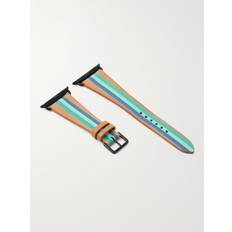 La Californienne - Aquamarine Striped Leather Watch Strap - Men - Blue