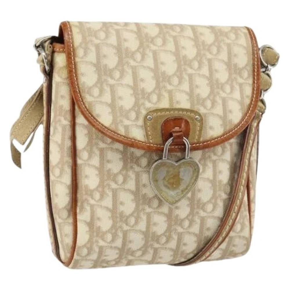 Dior Vintage Pre-owned Plastic Skuldertaske - Vintage - Dame - Beige - ONE SIZE - Uld