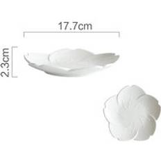 1 st keramisk sakura middagssats rosa köksredskap tallrikar blomma form chilisås tallrik plast tallrikar tallrikar