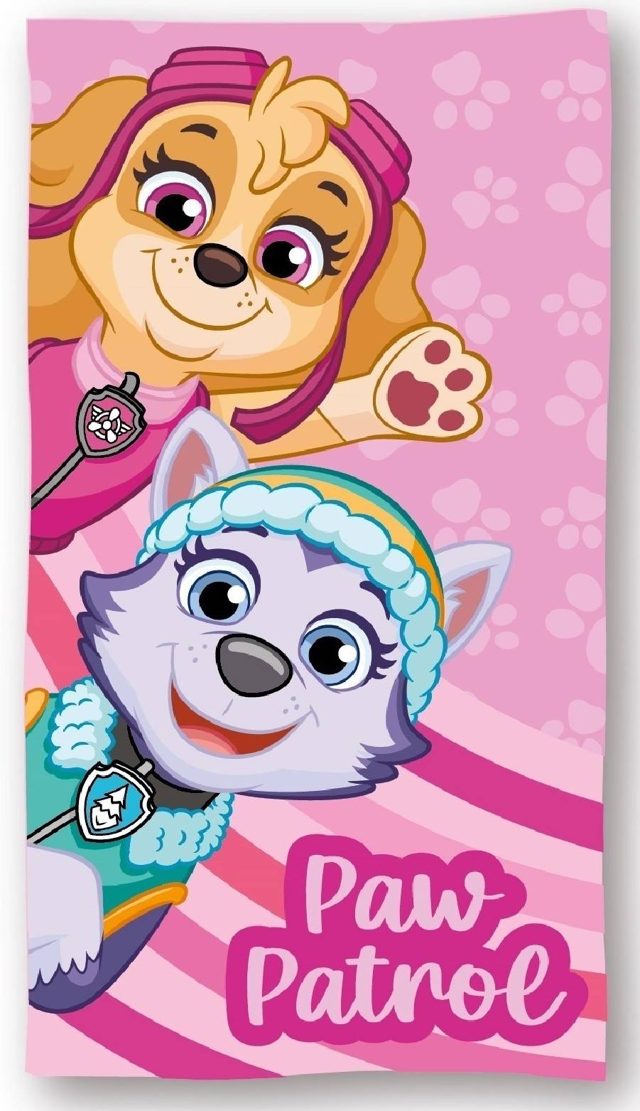 Paw Patrol Pink Badhandduk 70 x 140 cm