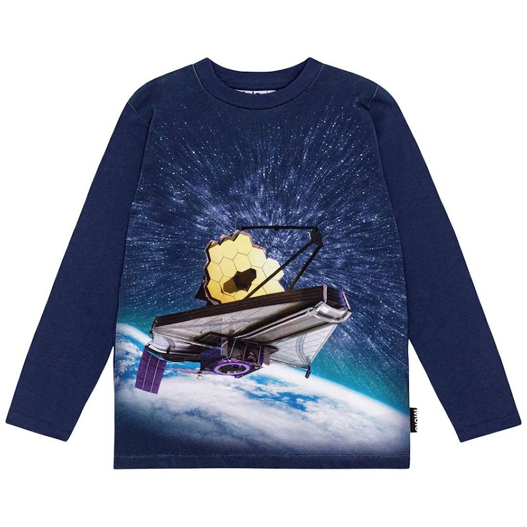 Molo GOTS Reif Langærmet T-shirt Telescope 98 cm Marineblå 98 cm Drenge