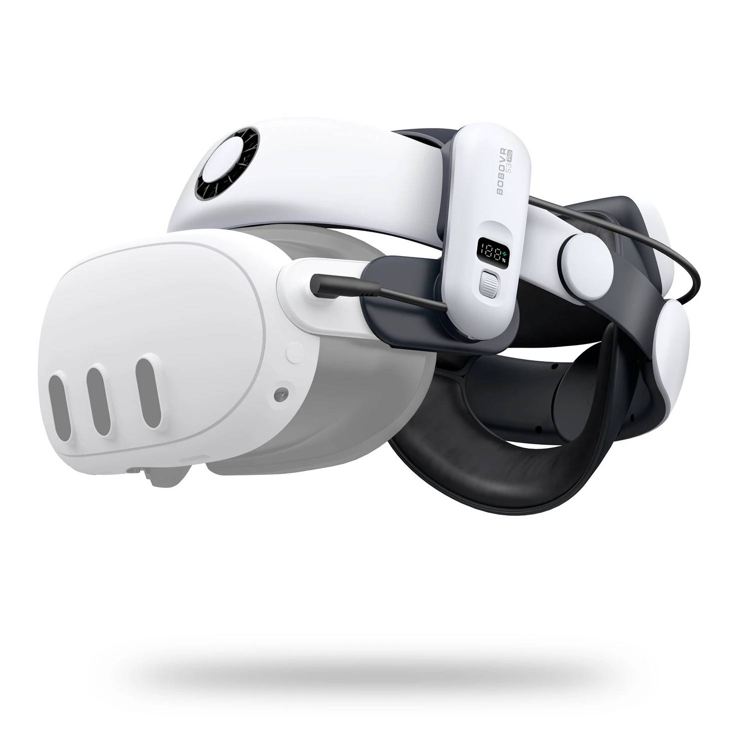 BoboVR S3 Pro Super Strap - Upgraded - Halo Strap med batteri - Meta Quest 3 och Meta Quest 3S