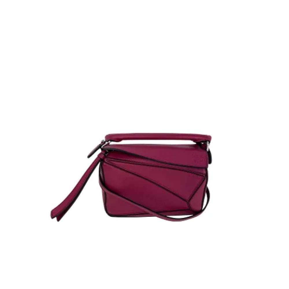 Loewe Pre-owned Pre-owned Laeder crossbody-tasker - Vintage - Dame - Rød - ONE SIZE - Bomuld