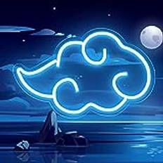 HOTUT Led Nattljus Neonskylt, The Clouds Led Neon Lightt av akryl, justerbar Blue Light LED Neon Väggljusskyltar, USB Powered Blue Neon Light, Neonlampa för sovrumsväggdekoration Spelrum