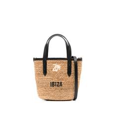 Zadig&Voltaire - Le Baby Ibiza strandväska - dam - bomull/jute/kalvskinn - one size - Neutral
