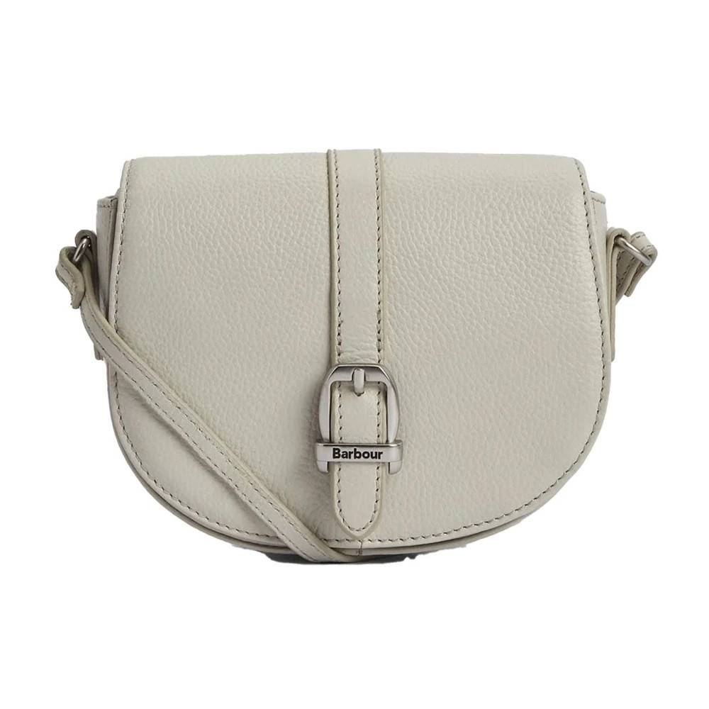 Barbour Kompakt Læder Crossbody Taske - Tasker - Dame - Beige - ONE SIZE - Læder