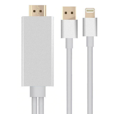 Lightning till HDMI-adapterkabel - Silver - 2 m