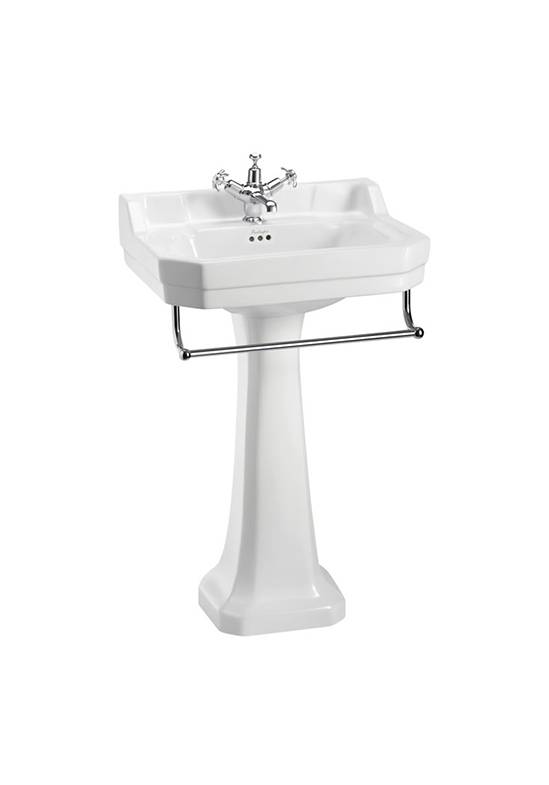 Burlington tvättställ edwardian med handduksstång & standardpiedestal