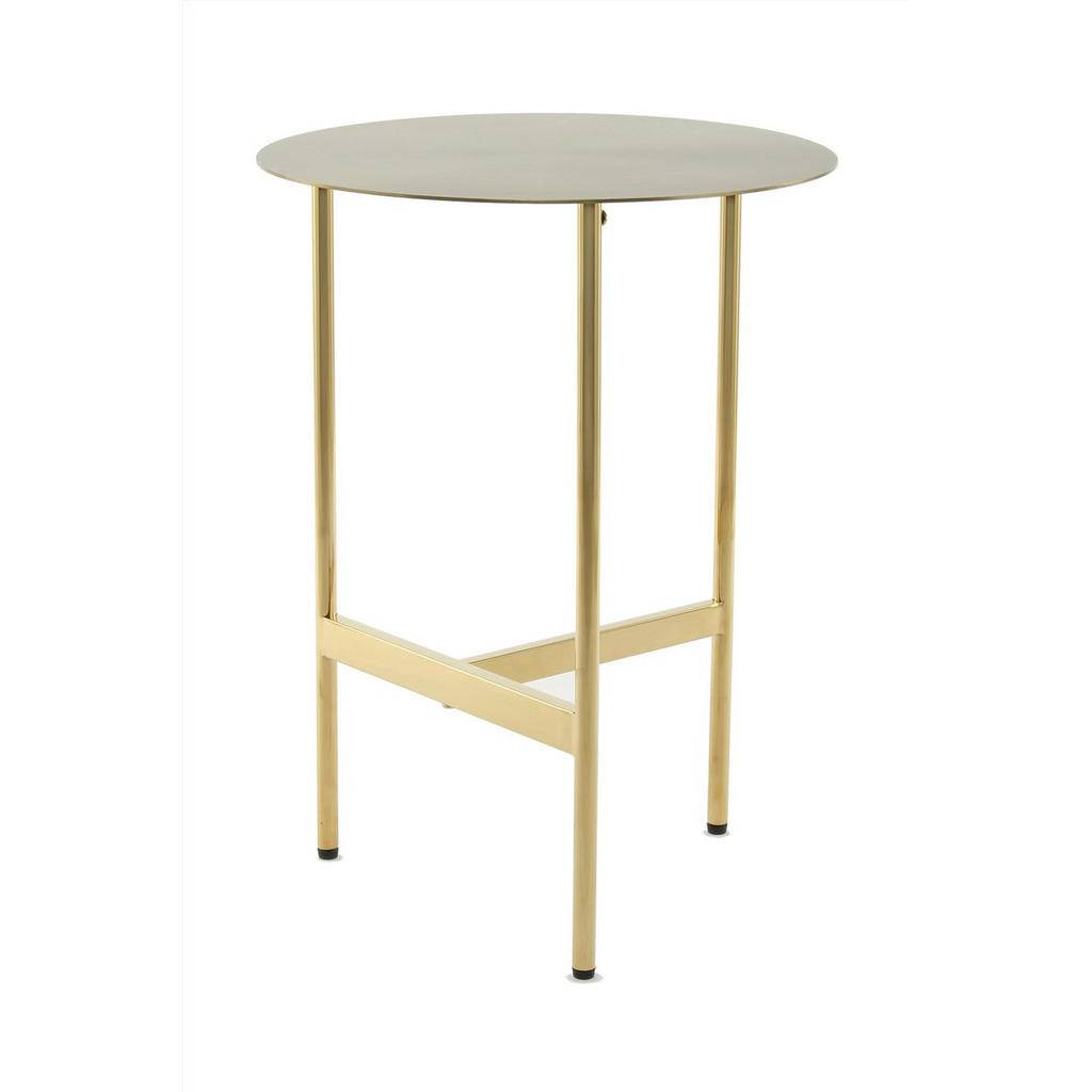 SIDOBORD i metall 40/40/54 cm - guldfärgad