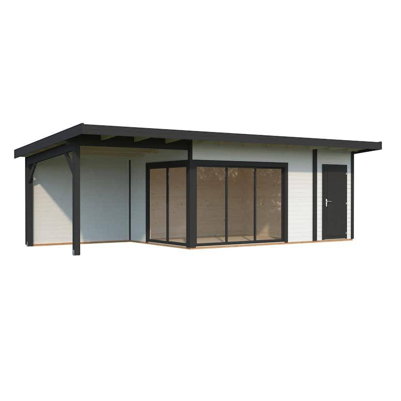 Stuga Palmako Andrea 24,2 m² Slide Plus (inv. 15,2+7,9 m²)