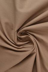 Taupe Bomuldspoplin - Cotton - Stof i Metervarer.