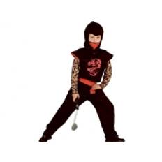 Ninja kostume Rød drage str. 130/140cm EDUKAMP