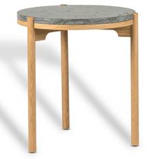 Mavis Dondo Sidobord Ø45 Cm / Slipad Kalksten - Soffbord Ek - 1311845KS