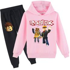 Roblox Hoodie Suit Børne Varm Hoodie Tøj Roblox Printed Hoodie Pink 120cm