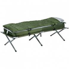 Campingsäng med Madrass 193 x 86 x 43/63 cm Grön