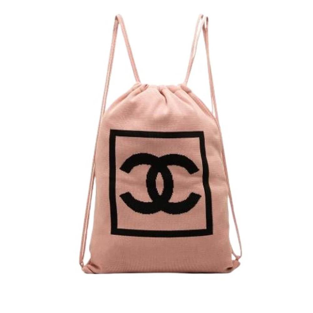 Chanel Vintage - Pre-owned Jersey Drawstring Backpack Vintage - Dam - ONE Size -