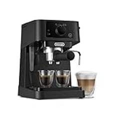 De'Longhi Stilosa EC 235.BK – traditionell espresso skärmhållare, espressomaskin med manuell mjölkskummare, för espressopulver, 1 l vattentank, svart, 1 100 W