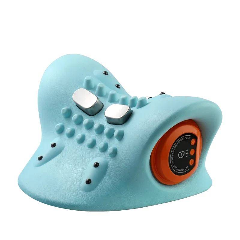 Elektrisk Cervikal Massager Ryggsträckning Nacke Axel Cervikal Muskelavslappningsenhet Axelmassagekudde Ryggkorrigering